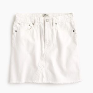 J.Crew white denim skirt